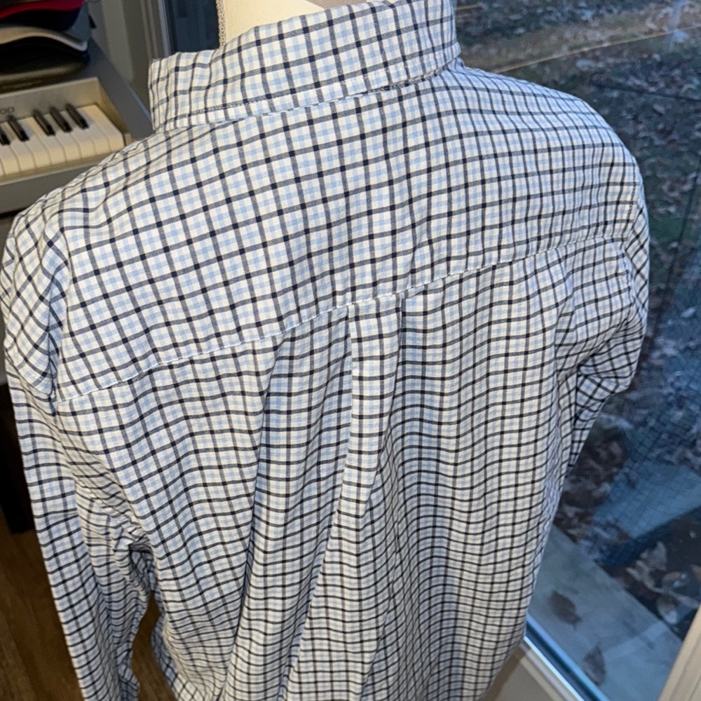 Chaps Blue Checkered Men's Shirt - Picture 3 of 4